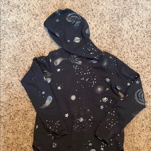 Tea Collection Navy Hoodie with Celestial Design